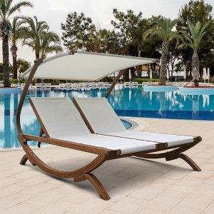 Шезлонг деревянный двухместный Мальта