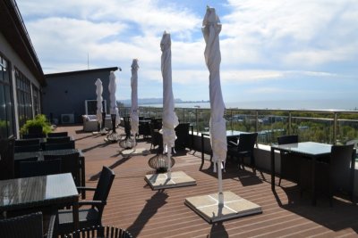 Зонт для уличного кафе 3х3 м. Квадратный. 2024 г.