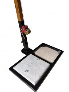 Зонт с боковой деревянной опорой. Малый Помор. Размер купола 3х3 м. 2025 г.