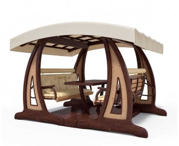 Качели садовые &quot;Валенсия X2&quot; Премиум (лиственница)