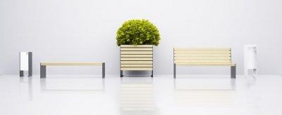 Лавочка деревянная парковая Фанна 2023 г.