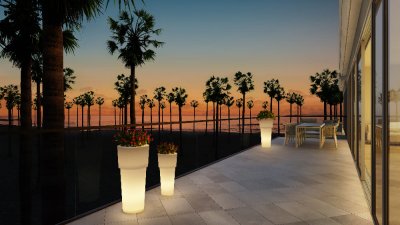 Кашпо BERKANO Ray 100 Snow White 2025 г.