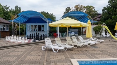 Пляжный зонт Пеликан. Большой пляжный зонт диаметром 4 м., круглый. 2026 г.