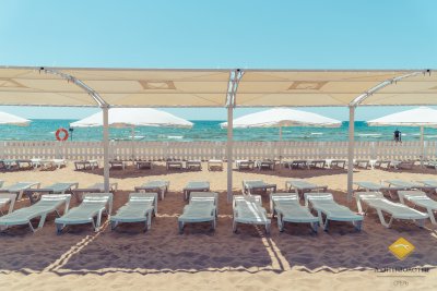 ЛАСТОЧКА Пляжный теневой навес (сборно-разборный). Самая красивая модель на Черном море и водоемах России. Цена 2025 г.