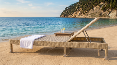 Шезлонг пляжный из искусственного ротанга ОЛЬХОН  2026 г.