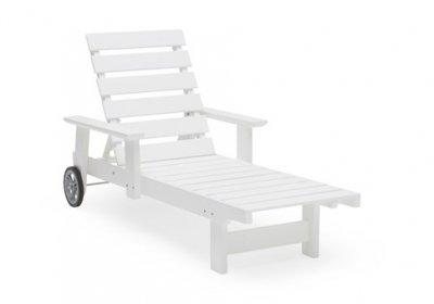 Шезлонг деревянный БЕЛЫЙ ЗАКАТ 2023 г.