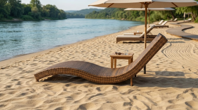 Шезлонг-лежак плетеный КРЫМ 2025 г.