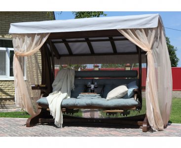 Дачные деревянные качели &quot;Валенсия III&quot; Классик 2025 г.