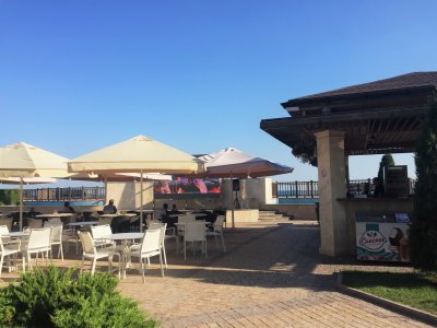 Зонт для уличного кафе 3х3 м. Квадратный. 2024 г.