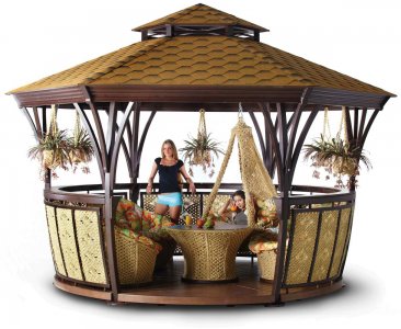 Большая беседка "Грация L" (уникальный каркас для подвесных гамаков)