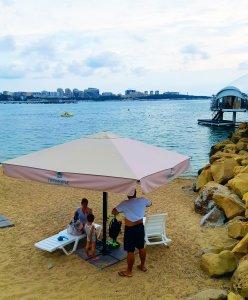 Пляжный зонт Фаэтон. Зонт телескопического сложения 3х3 м., квадратный с центральной стойкой. 2025 г.