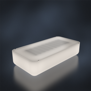 Стол BERKANO Grace средний со стеклом Snow White 2025 г.