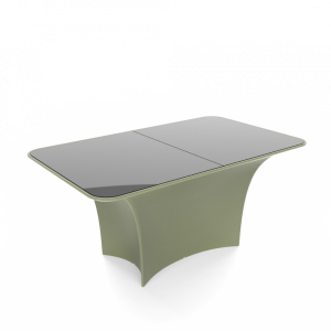 Стол BERKANO Oasis со стеклом Snow White 2025 г.