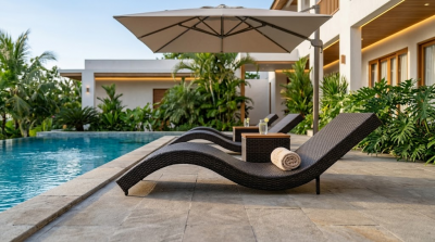 Шезлонг-лежак плетеный КРЫМ 2025 г.