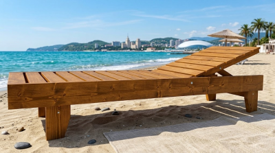 Шезлонг-лежак деревянный ПРИБОЙ 2026 г.