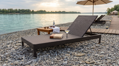 Шезлонг пляжный из искусственного ротанга ОЛЬХОН  2026 г.