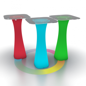 Стол барный со стеклом BERKANO Grace Bar Square Snow White 2025 г.