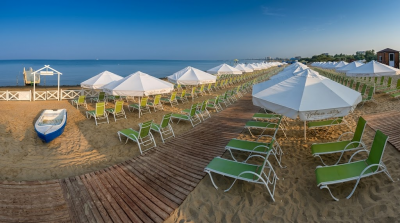 Пляжный зонт Пеликан. Большой пляжный зонт диаметром 4 м., круглый. 2026 г.