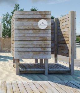 Кабинка пляжная одинарная Дюна севера 2022 г.