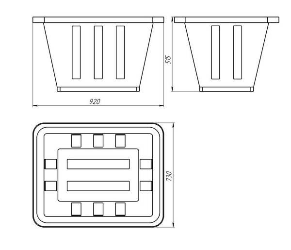 тележка для прачечной с пластиковым баком, ТП 27.1 2024 г.