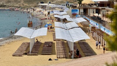 ЛАСТОЧКА Пляжный теневой навес (сборно-разборный). Самая красивая модель на Черном море и водоемах России. Цена 2025 г.