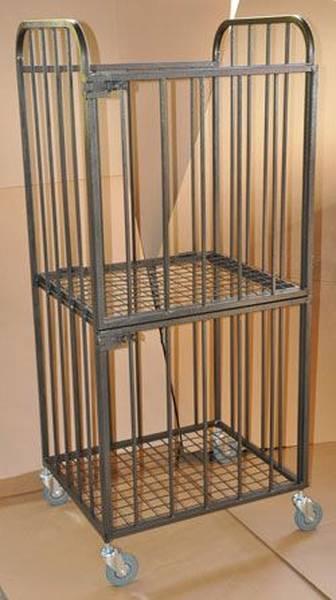 Тележка-стеллаж  для перевозки и хранения белья с дверцей, ТБ 12.2 2024 г.