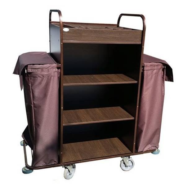 Тележка для горничных универсальная с полками из МДФ удлиненная, ТГУ 11. г.2 2024 г.