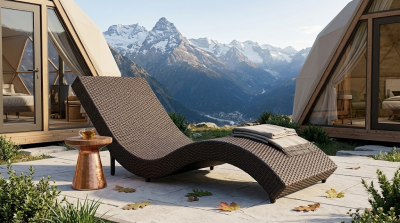 Шезлонг-лежак плетеный КРЫМ 2025 г.