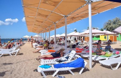 ЛАСТОЧКА Пляжный теневой навес (сборно-разборный). Самая красивая модель на Черном море и водоемах России. Цена 2025 г.