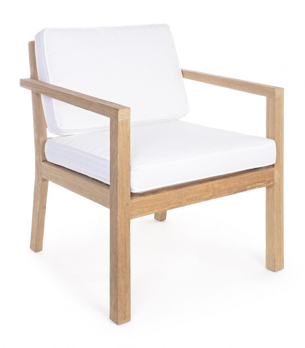 Деревянное кресло с подушками