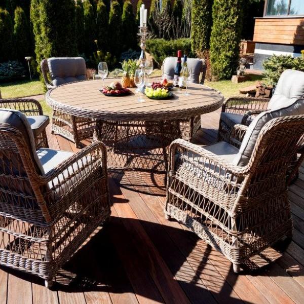 Комплекты плетеной мебели обеденная зона