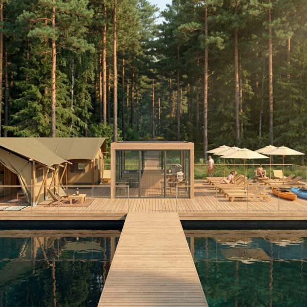 ПОНТОНЫ, НАСТИЛЫ для акваглэмпингов на воде