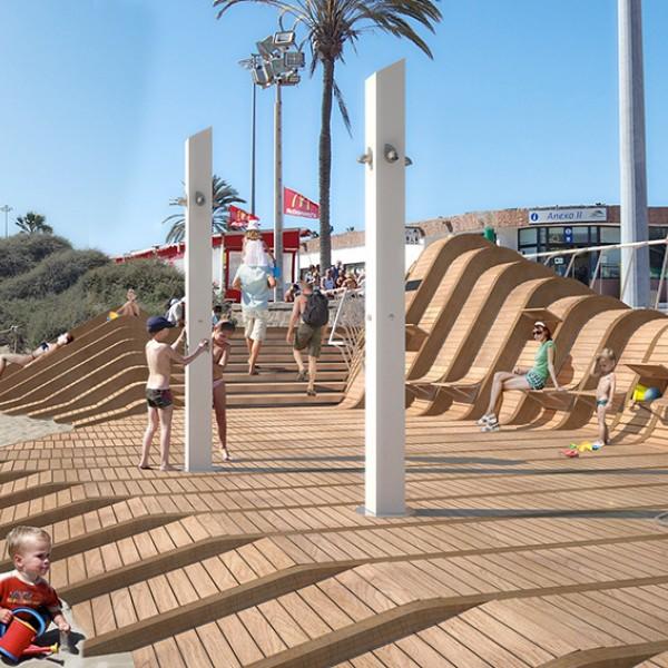 Пляжные деревянные настилы, подиумы. Деревянные пляжные изделия