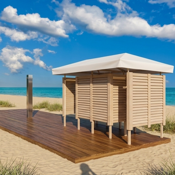 Кабинки для переодевания на пляже