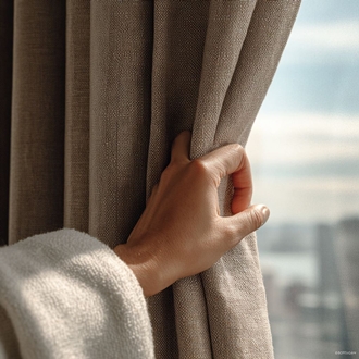 Оснащение номеров отелей, шторы и посуда